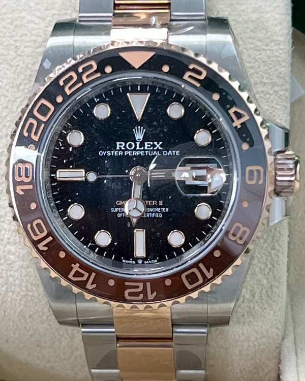 2020 Rolex GMT-Master II "Rootbeer" 40MM Black Dial Two-Tone Oyster Bracelet (126711CHNR)