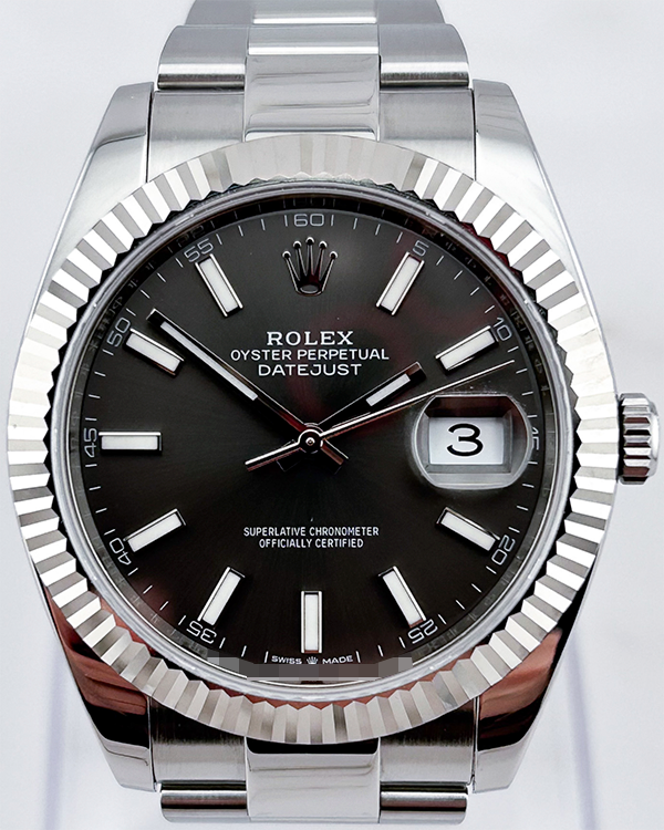 2020 Rolex Datejust 41MM Dark Rhodium Dial Oyster Bracelet (126334)