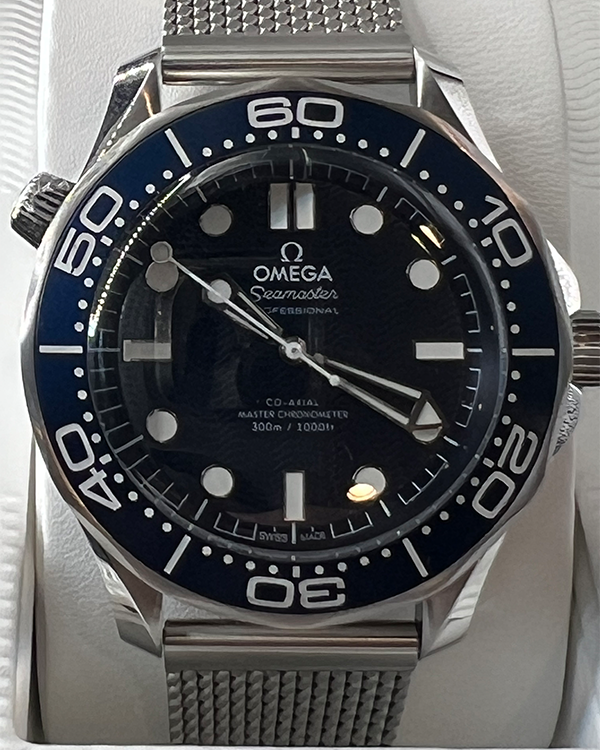 2023 Omega Seamaster Diver 300M 42MM James Bond 60th Anniversary Steel Blue Dial (210.30.42.20.03.002)