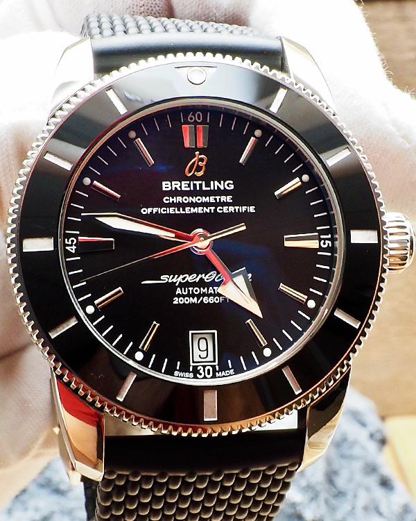 Breitling Superocean Heritage II 42MM Black Dial Rubber Strap (AB2010)