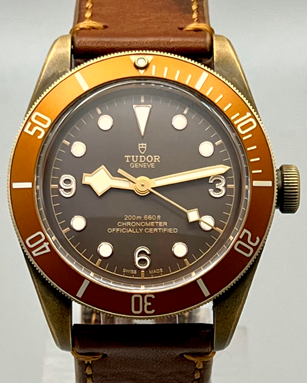 No Reserve - 2018 Tudor Heritage Black Bay Bronze 43MM Brown Dial Leather Strap (79250BM)