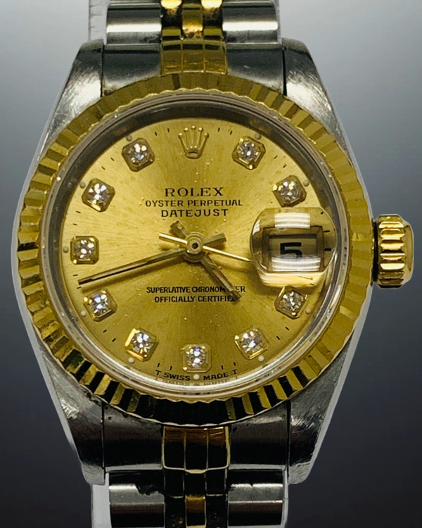 Rolex Lady-Datejust 26MM Aftermarket Champagne Dial Two-Tone Jubilee Bracelet (69173)