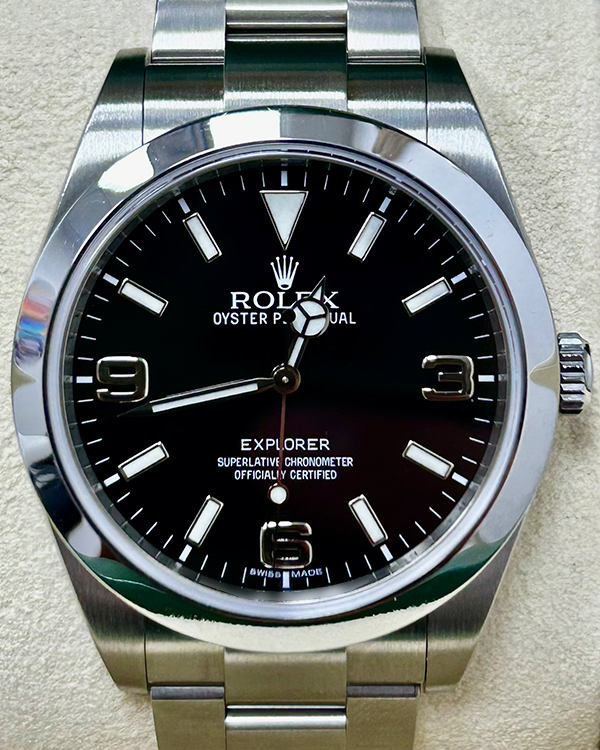 Rolex Explorer 39MM Black Dial Oyster Bracelet (214270)