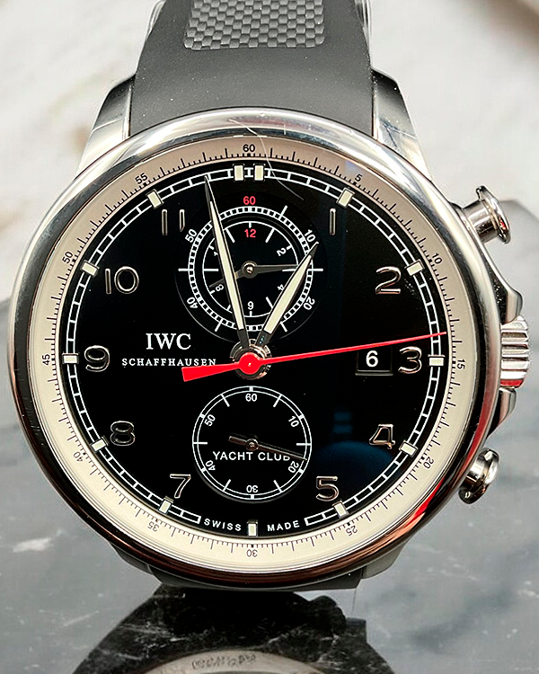 2012 IWC Schaffhausen Portugieser Yacht Club 45.4MM Black Dial Rubber Strap (IW390210)