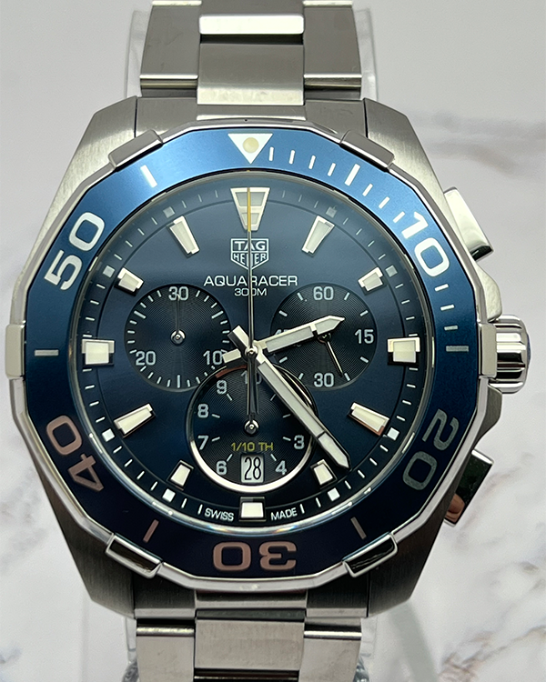 2023 TAG Heuer Aquaracer 300M Quartz 43MM Steel Blue Dial Bracelet (CAY111B.BA0927)