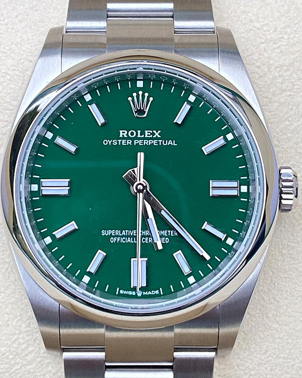 2023 Rolex Oyster Perpetual 36MM Green Dial Oyster Bracelet (126000)