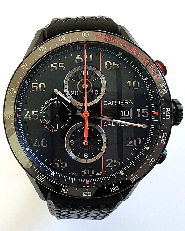 TAG Heuer Carrera Monaco Grand Prix Limited Edition 43MM Strap Titanium Black Dial (CAR2A83.FT6033)