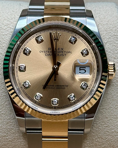 2024 Rolex Datejust 36MM Champagne Dial Two-Tone Oyster Bracelet (126233)