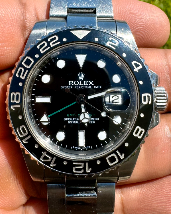 2010 Rolex GMT-Master II 40MM Black Dial Oyster Bracelet (116710LN)