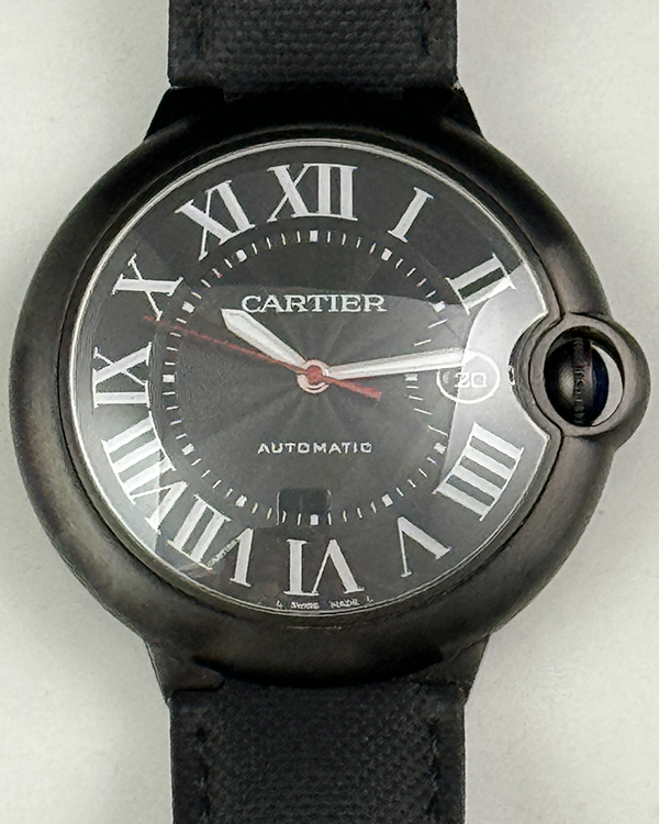 Cartier Ballon Bleu De Cartier 42MM Black Dial Textile Strap (WSBB0015)