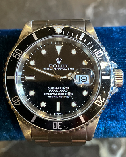 1997 (U Serial) Rolex Submariner Date 40MM Black Dial Oyster Bracelet (16610)