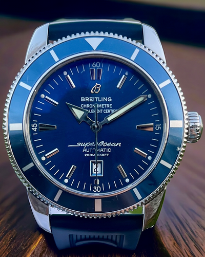 Breitling Superocean Heritage 46MM Blue Dial Rubber Strap (A17320)