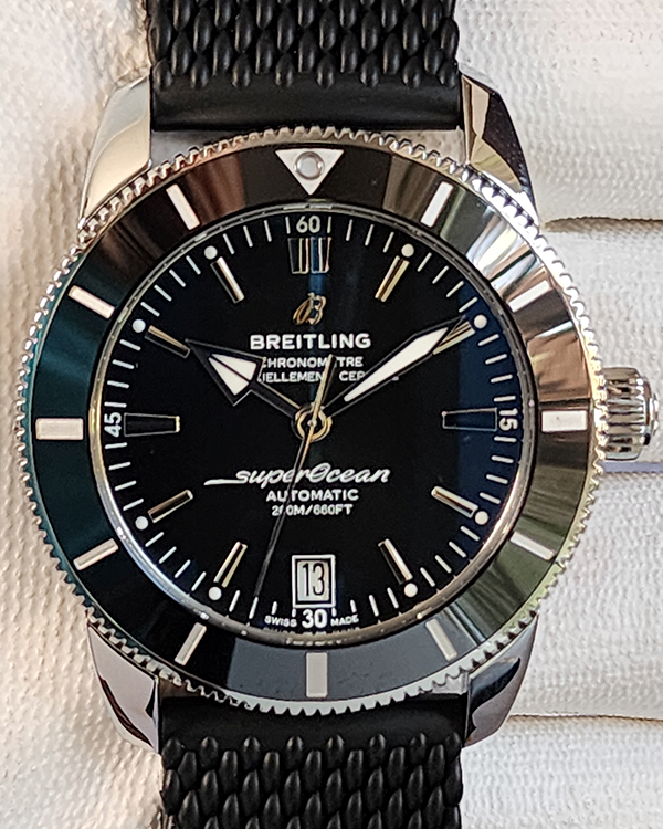 2020 Breitling Superocean Heritage II 42MM Black Dial Ruber Strap (AB2010121B1S1)