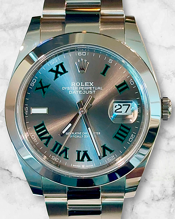 2023 Rolex Datejust "Wimbledon" 41MM Slate Dial Oyster Bracelet (126300)