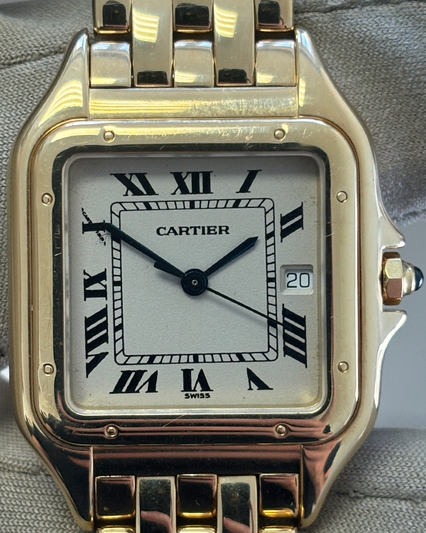 Cartier Panthère De Cartier 29MM Quartz Silver Dial Gold Bracelet (1060 2)