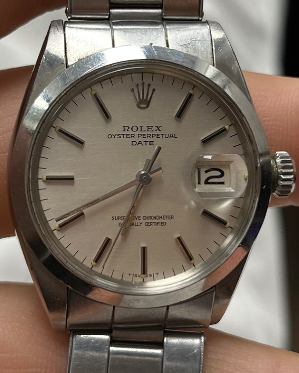 Rolex Oyster Perpetual Date 34MM Silver Dial Oyster Bracelet (15200)