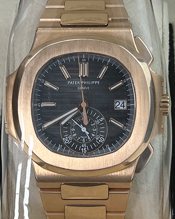 2016 Patek Philippe Nautilus 40.5MM Black Dial Rose Gold Bracelet (5980/1R-001)