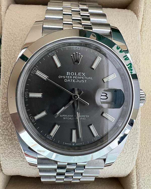 2022 Rolex Datejust 41 Grey Dial Jubilee Bracelet (126300)