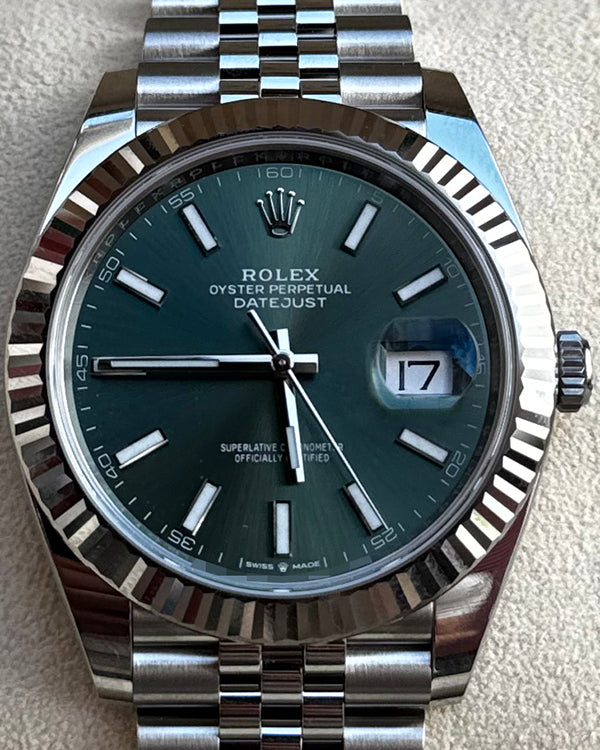 2024 Rolex Datejust 41MM Green Dial Jubilee Bracelet (126334)