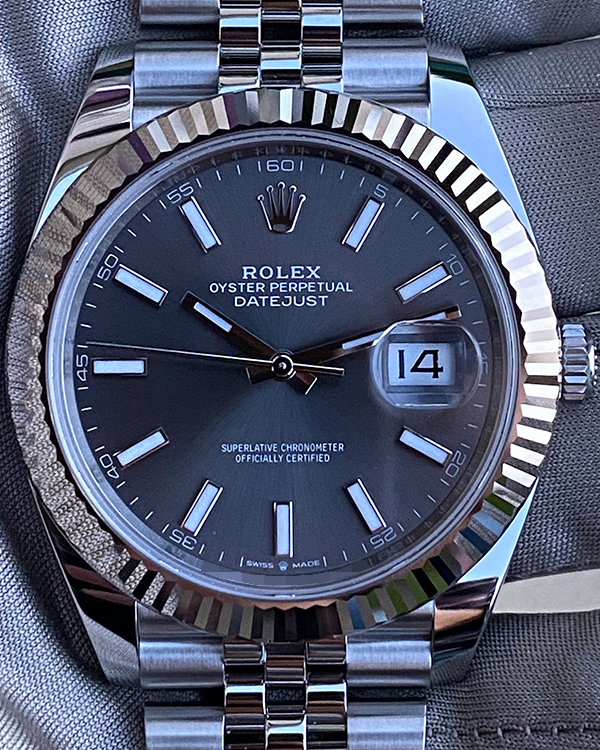 2024 Rolex Datejust 41MM Slate Dial Steel Jubilee Bracelet (126334)