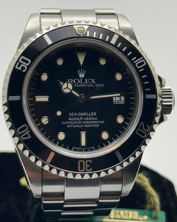 No Reserve - 1997 Rolex Sea-Dweller 40MM Black Dial Steel Bracelet (16600)