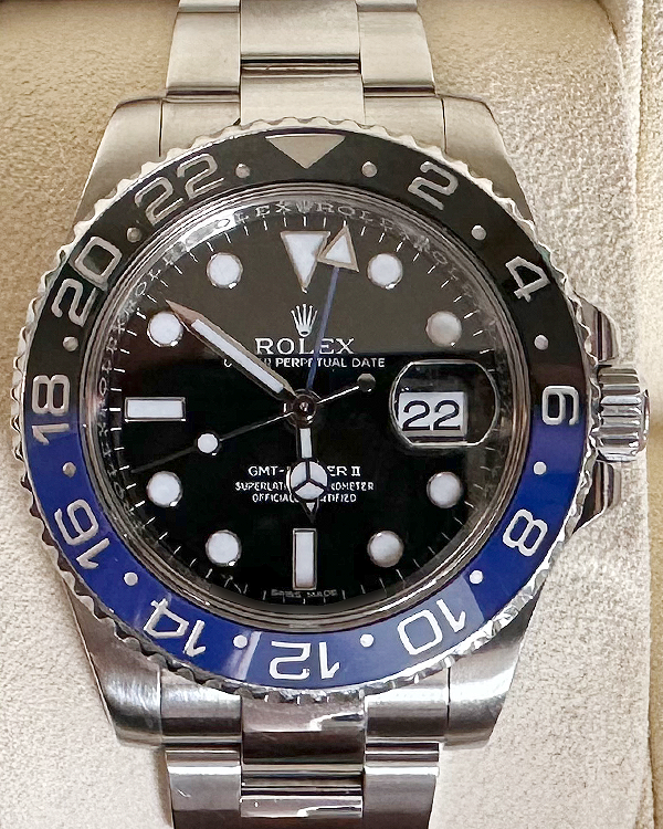 Rolex GMT-Master II "Batman" 40MM Black Dial Oyster Bracelet (116710BLNR)