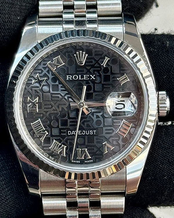 2008 (M Serial) Rolex Datejust 36MM Black Dial Jubilee Bracelet (116234)