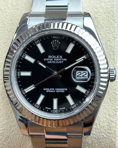 Rolex Datejust II 41MM Black Dial Oyster Bracelet (116334)