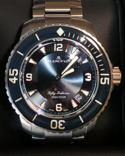 2022 Blancpain Fifty Fathoms 45MM Blue Dial Titanium Bracelet (5015-12B40-98B)