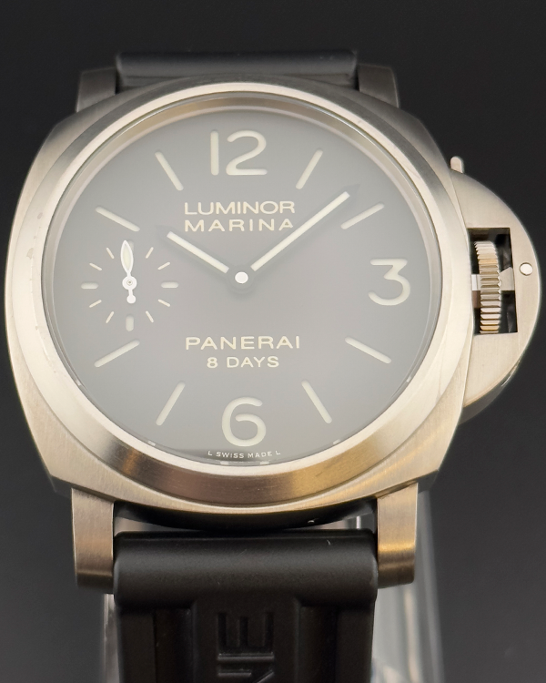 Panerai Luminor Marina 8 Days 44M Black Dial Rubber Strap (PAM00564)