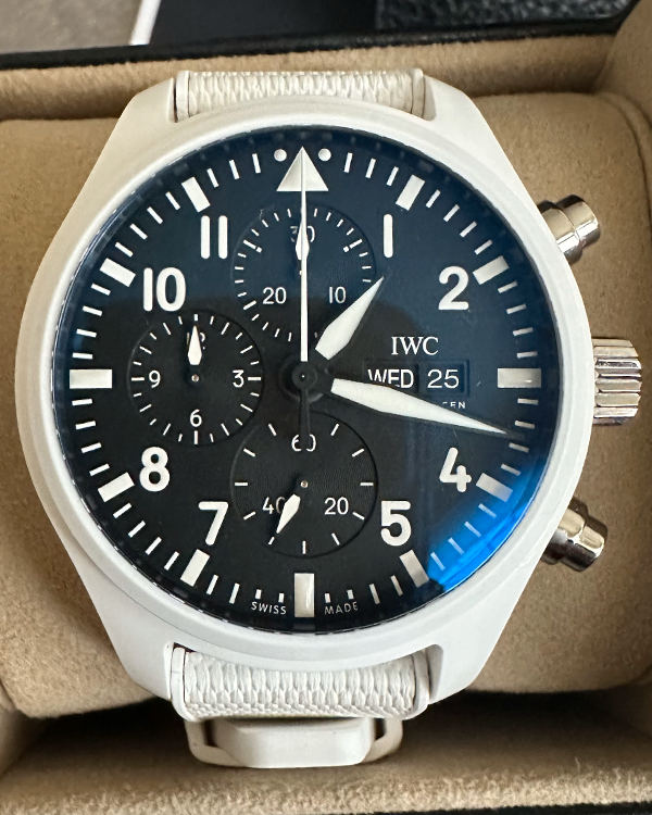 2022 IWC Schaffhausen Pilot Top Gun "Lake Tahoe" 44.5MM Black Dial RUbber Strap (IW389105)