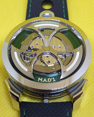 MB&F MAD Edition 1 Green L.E. 42MM Skeleton Dial Leather Strap (M.A.D. 1)