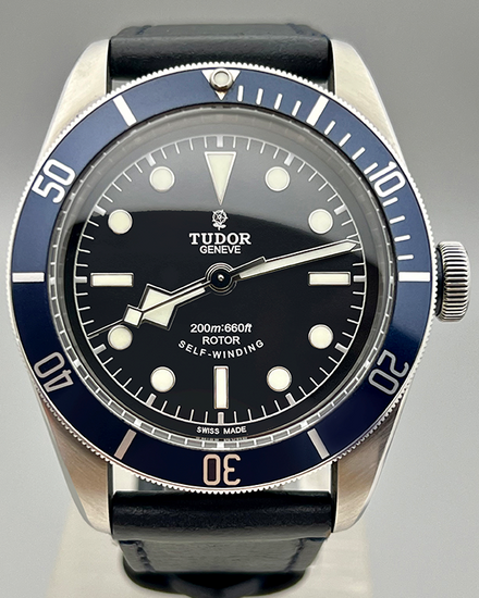 2016 Tudor Black Bay "Smiley" 41MM Black Dial Leather Strap (79220B)