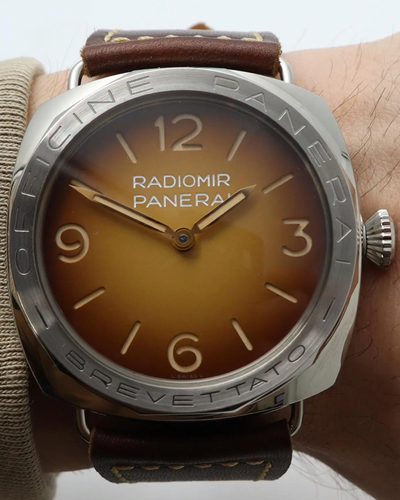 Panerai Radiomir 3 Days Acciaio 47MM Brown Dial Leather Strap (PAM00687)