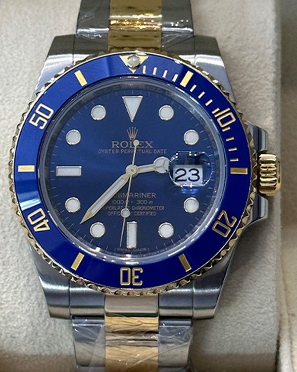 2018 Rolex Submariner Date Yellow Gold/Oystersteel Blue Dial (116613LB)