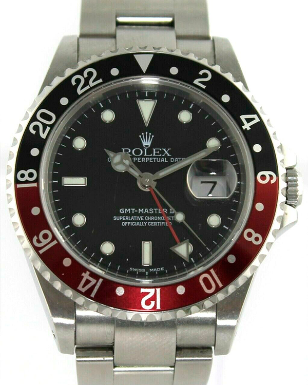 2004 Rolex GMT-Master II "Coke" 40MM Black Dial Steel Bracelet (16710)