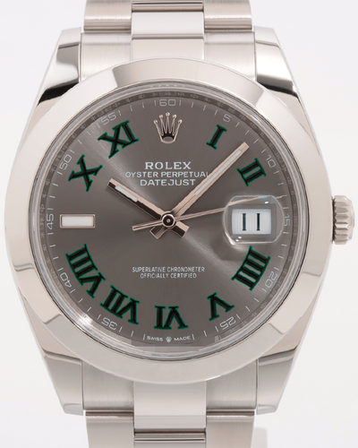 2024 Rolex Datejust "Wimbledon" 41MM Slate Dial Oyster Bracelet (126300)