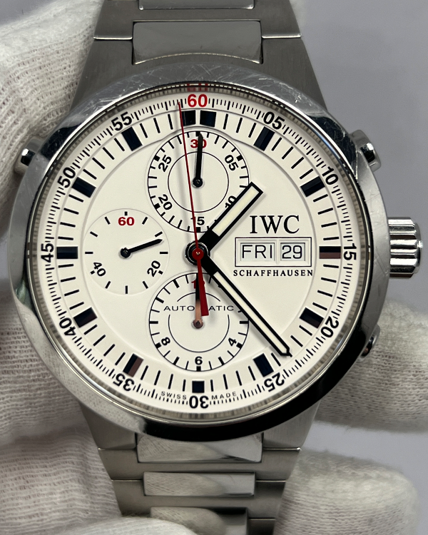 IWC Schaffhausen GST Chronograph Split Second Rattrapante 43MM White Dial Steel Bracelet (IW371523)