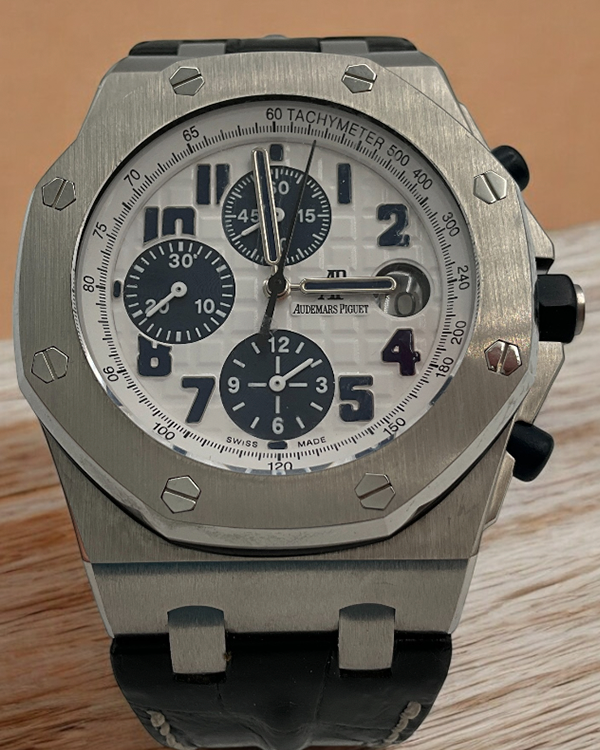 Audemars Piguet Royal Oak Offshore 42MM White Dial Leather Strap (26170ST.OO.D305CR.01)