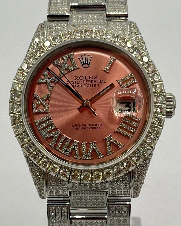 Rolex Datejust 36MM Pink Dial Diamond Bracelet (1601)