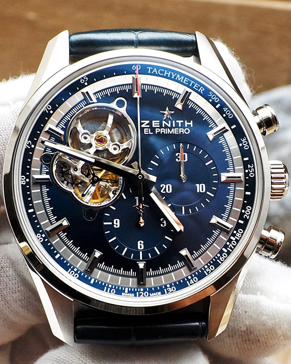 2023 Zenith El Primero Chronomaster 42MM Blue Dial Leather Strap (03.20416.4061/51.C700)