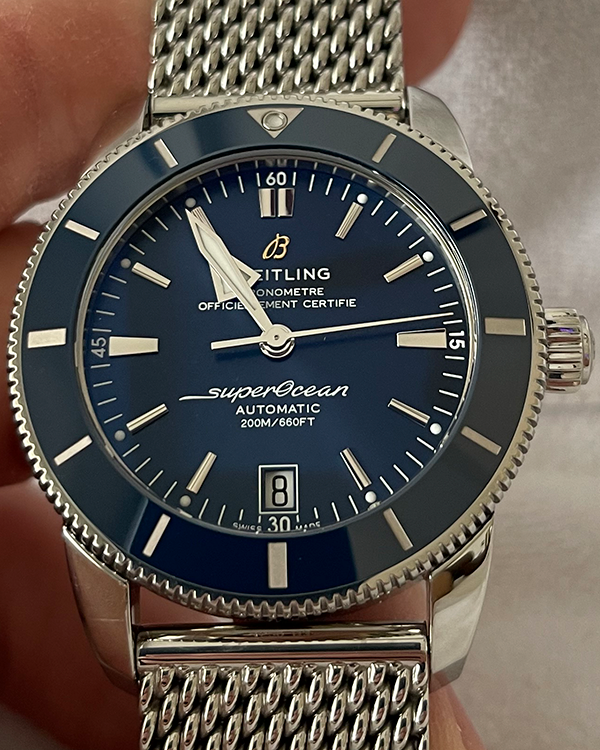 2021 Breitling Superocean Heritage II 42MM Blue Dial Steel Bracelet (AB2010)