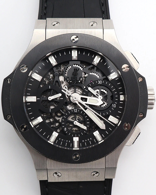 Hublot Big Bang Aero 44MM Skeleton Dial Leather Strap (311.SM.1170.GR)