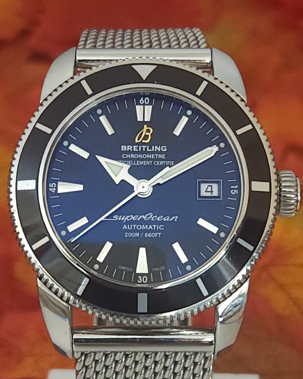 2014 Breitling Superocean Heritage 42MM Black Dial Steel Bracelet (A1732124/BA61)