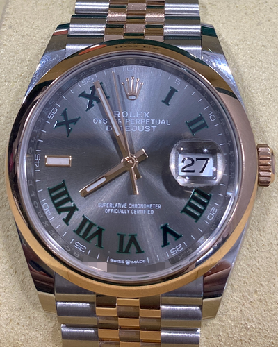 2021 Rolex Datejust "Wimbledon" 36MM Slate Dial Two-Tone Jubilee Bracelet (126201)