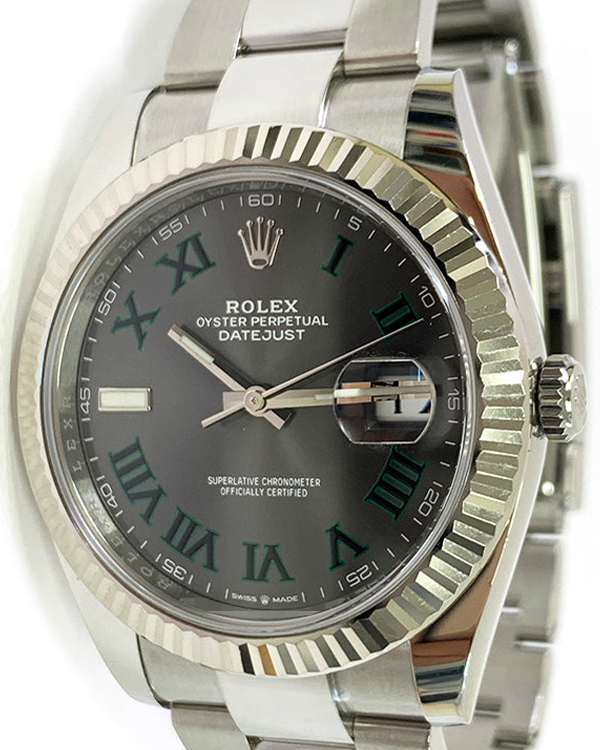 2022 Rolex Datejust "Wimbledon" 41MM Slate Dial Oyster Bracelet (126334)