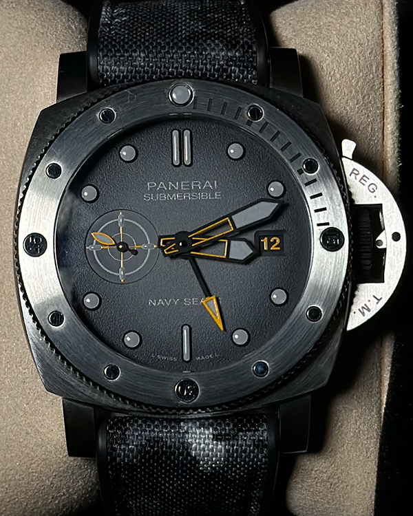 2024 Panerai Submersible GMT "Navy SEALs" L.E. 44MM Grey Dial Rubber Strap (PAM01323)