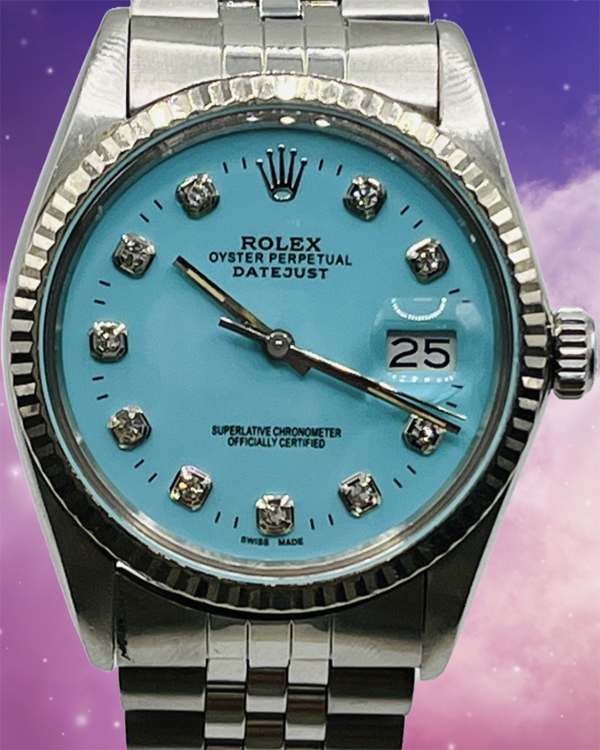 Rolex Datejust 36MM Aftermarket Blue Dial Jubilee Bracelet (16014)