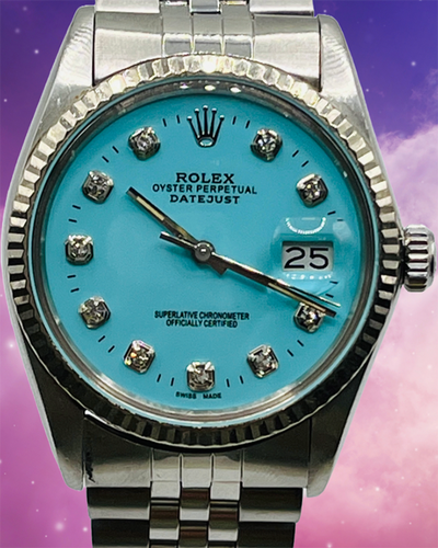 Rolex Datejust 36MM Aftermarket Blue Dial Jubilee Bracelet (16014)