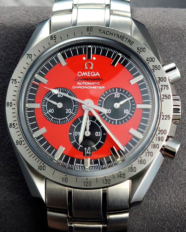 2005 Omega Speedmaster Michael "The Legend" Schumacher 42MM Red Dial Steel Bracelet (3506.61.00)